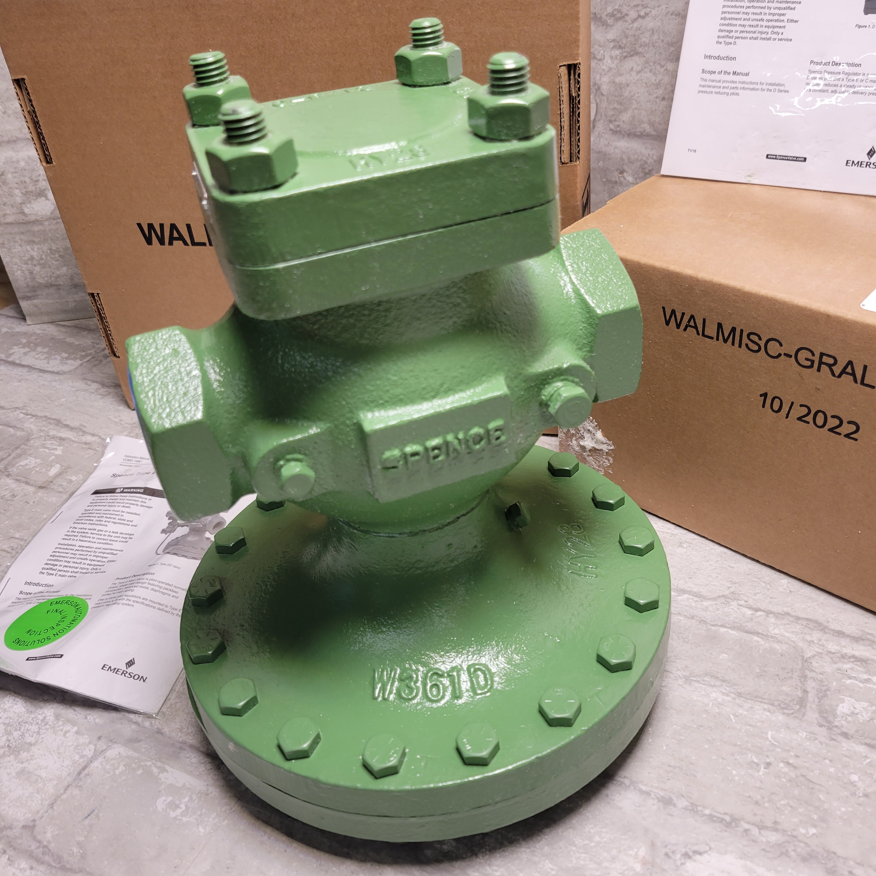 SPENCE Pilot-Operated Pressure Regulator: E, 1 1/2" Inlet, 1 1/2" Outlet (8129059389678)